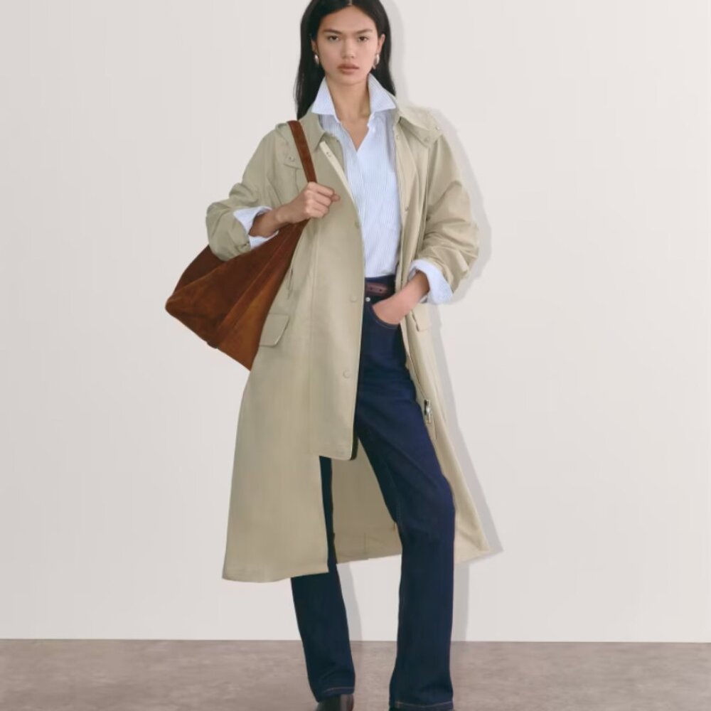 Everlane the Oversized Anorak in Trench Coat Khaki